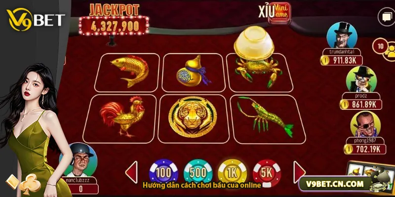 Hướng dẫn cách chơi bầu cua online