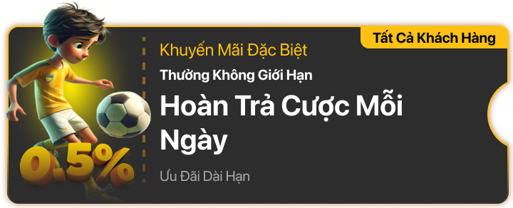Khuyến mãi hoàn trả cược mỗi ngày