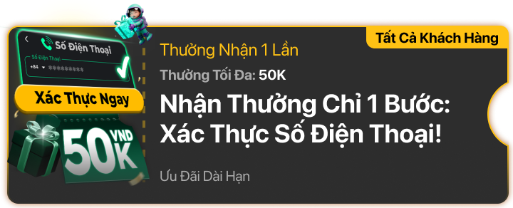 Khuyến mãi khi xác thực số điện thoại
